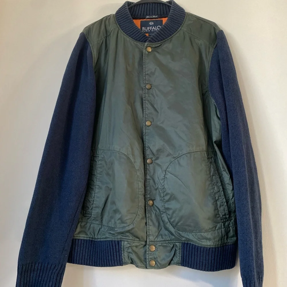 Buffalo David Bitton Mens Varsity Mens Track Jacket Size Medium